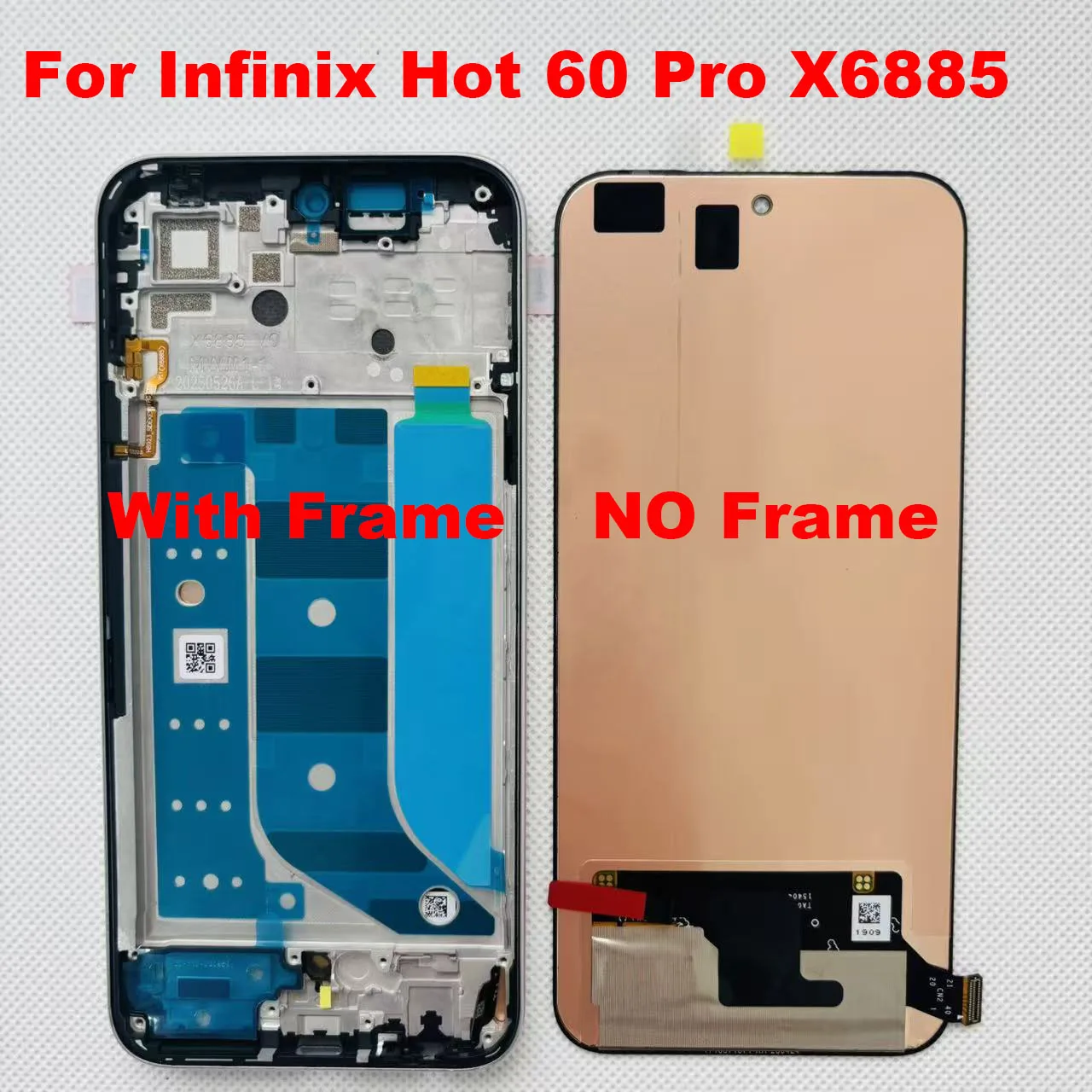 6.78 Orijinal Amoled Infinix Sıcak 60 Pro X6885 LCD ekran Ekran