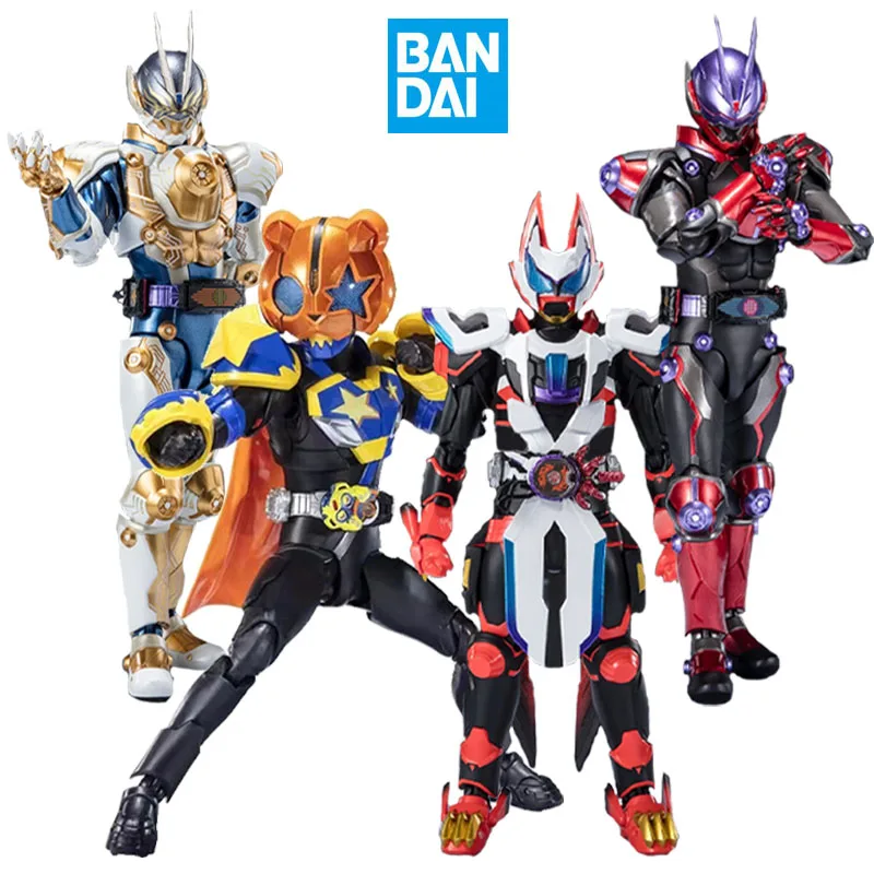 Bandai Original SHF KAMEN RIDER GEATS Anime Figure KAMEN RIDER GAZER PUNKJACK GLARE Action Figure Toys for Boys Girls Kids Gifts