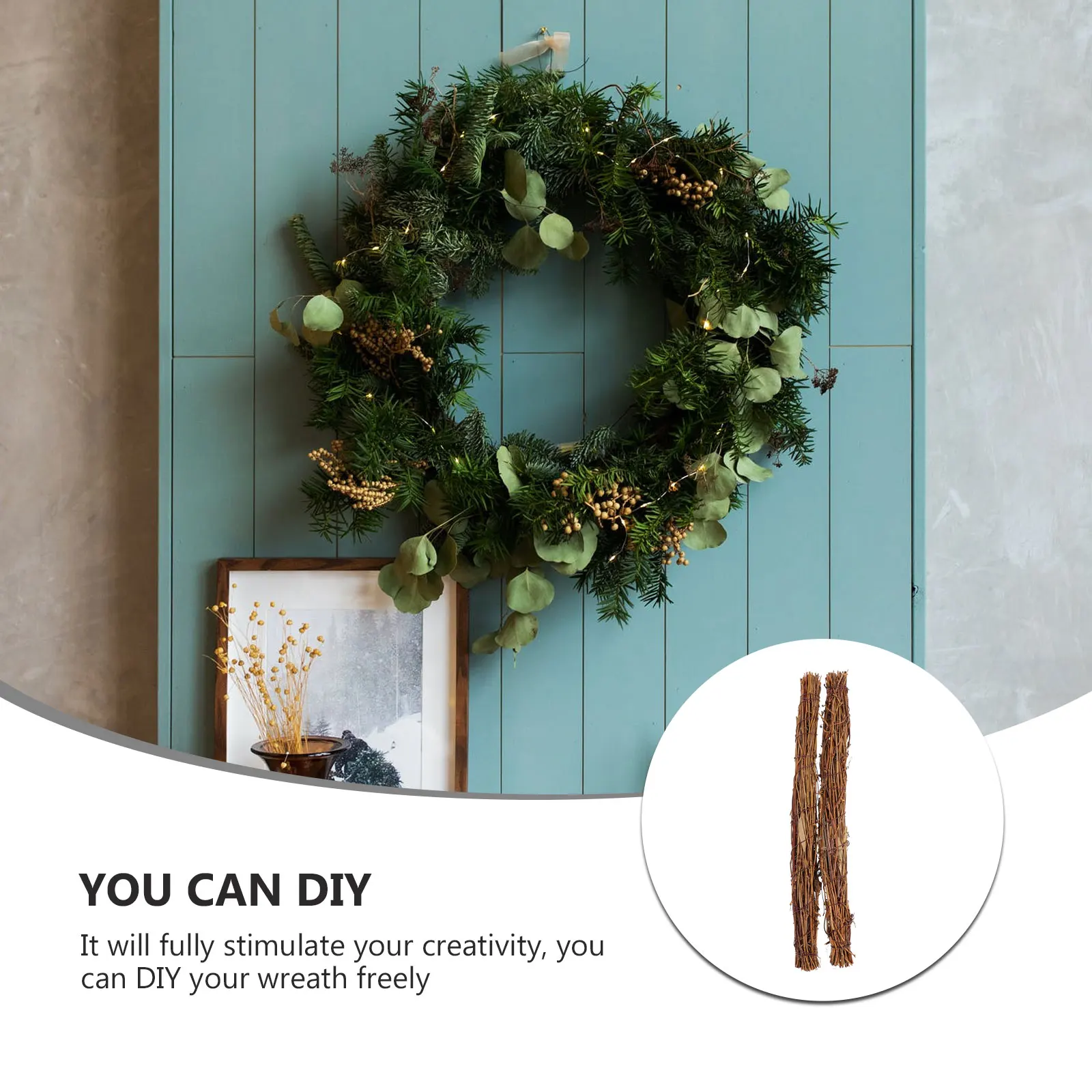

2 Pcs Lintel Decoration Garland Rattan Planter Wreath Dofu Vine Handmade Frame Baby