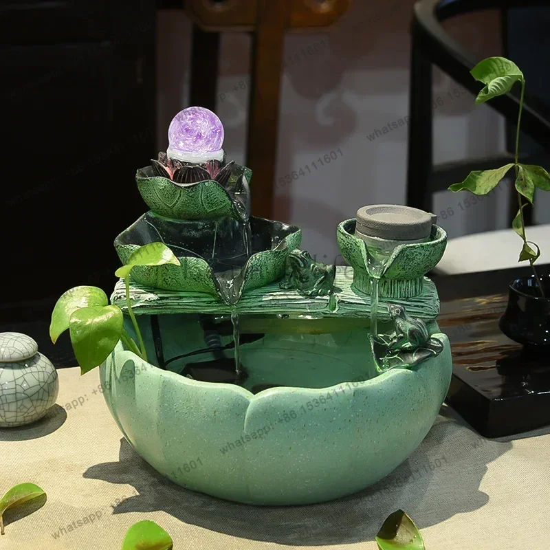 

Lotus Wind Water Circulation Fountain Decoration Office Fish Tank