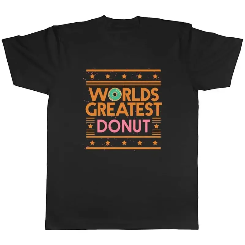 Worlds Greatest Donut Men T-Shirt Glaze Doughnut Sweet Pastry Jam Unisex Tee