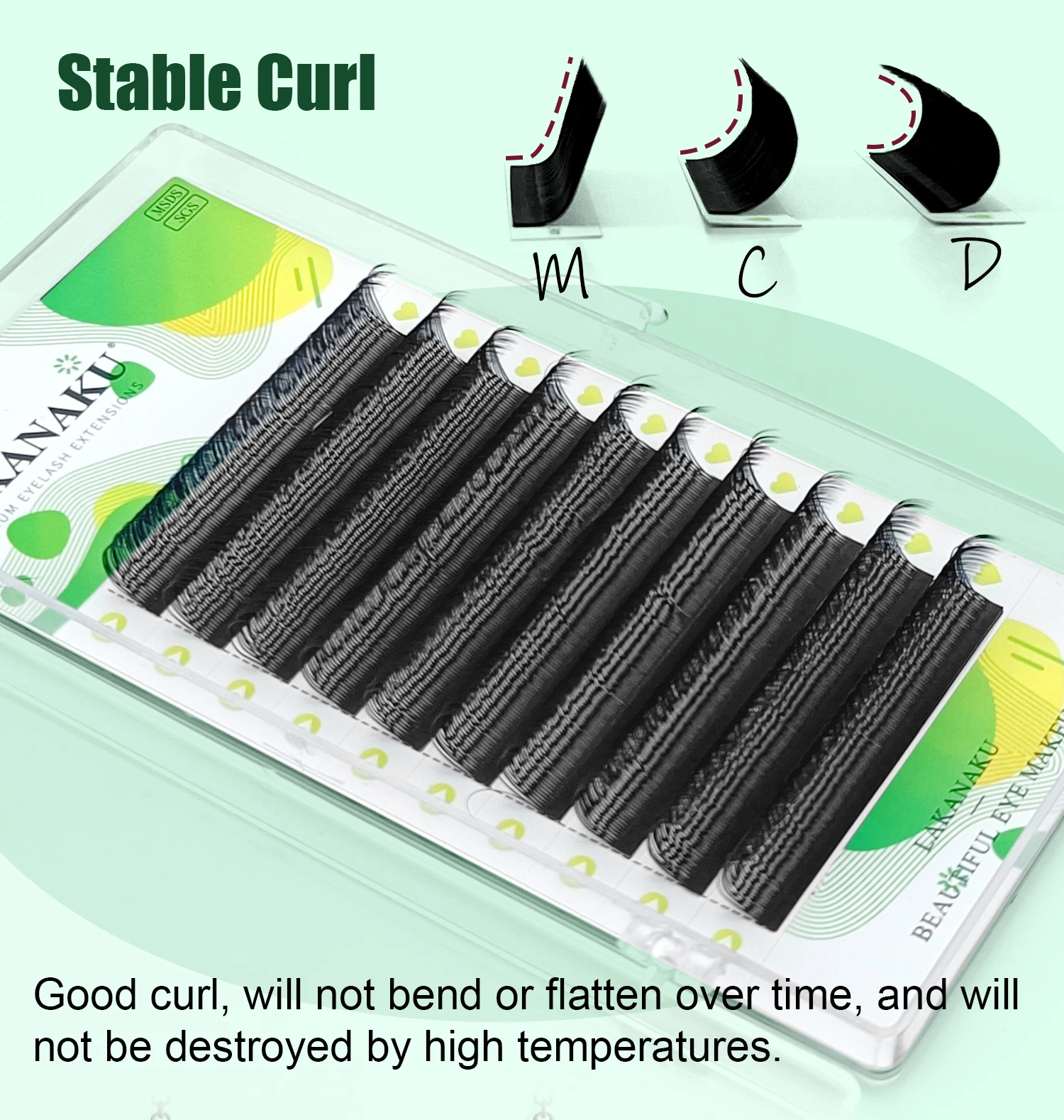 LAKANAKU 2D UU Technologie Fasern Wimpern Großhandel Form U YY Cilios Para Extensión De Volume Make-up Doppelspitzen-Wimpern YY Fio U – Detail 8