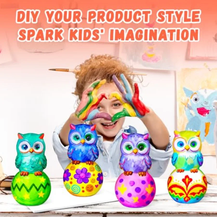 Paint Your Own Lamp Kit, Arts and Crafts for Ages 8-12, DIY Toys Tap Night Light, Arts and Crafts for 4-6, Painting Kit Birthda view 5