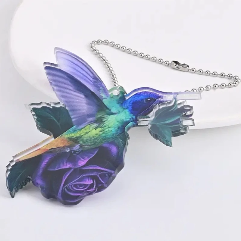 Christmas Eye Catching Garden Hummingbird Pendant Car Rear View Mirrors Ornament