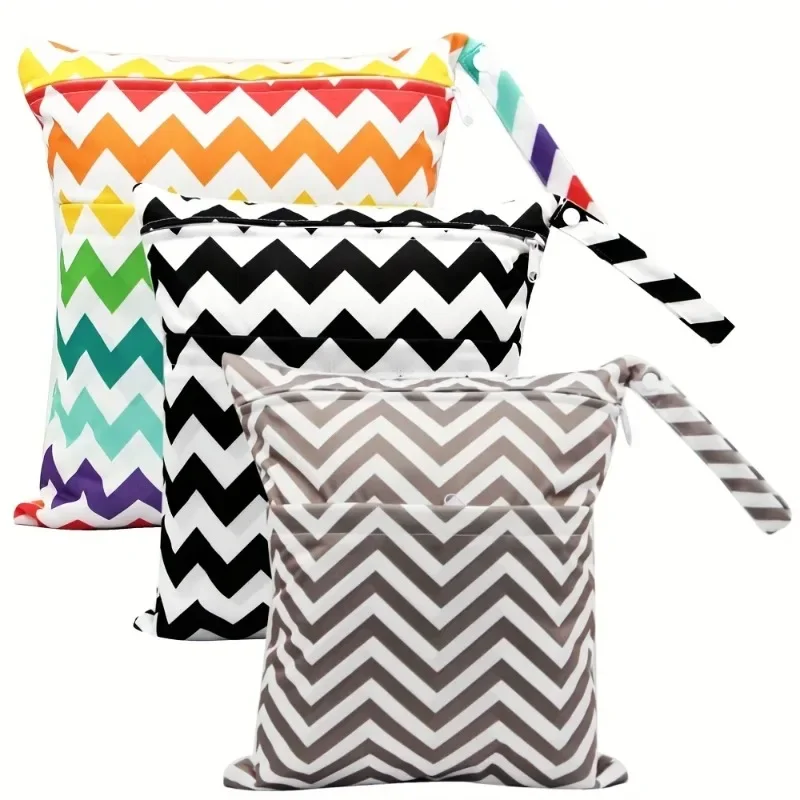 

Wet Dry Bags Waterproof Reusable Travel Bags for Swimsuits Baby Cloth Diapers Beach Pool Gym Bag Wet Clothes with Pockets