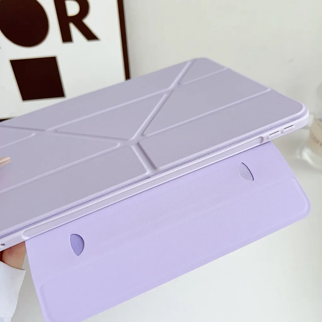 Magnetic Acrylic Detachable Tablet Case For iPad Mini 2024 Mini 7 A17 Pro 8.3 inch Mini7 Mini6 Y-folding Full Protective Cover