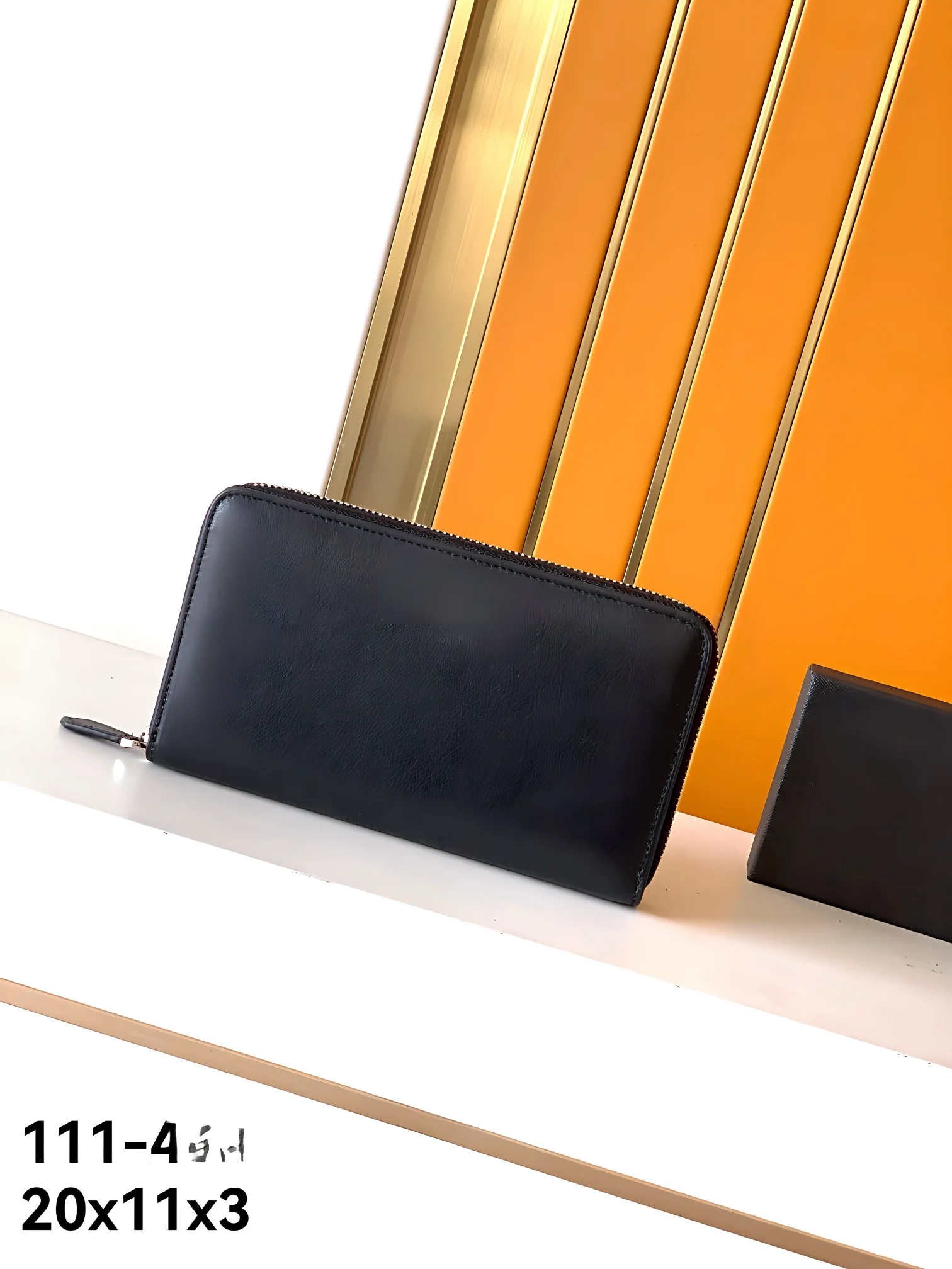 Soft Cowhide Leather Long Zip Wallet, High-Quality Clutch Card Holder for Men & Women