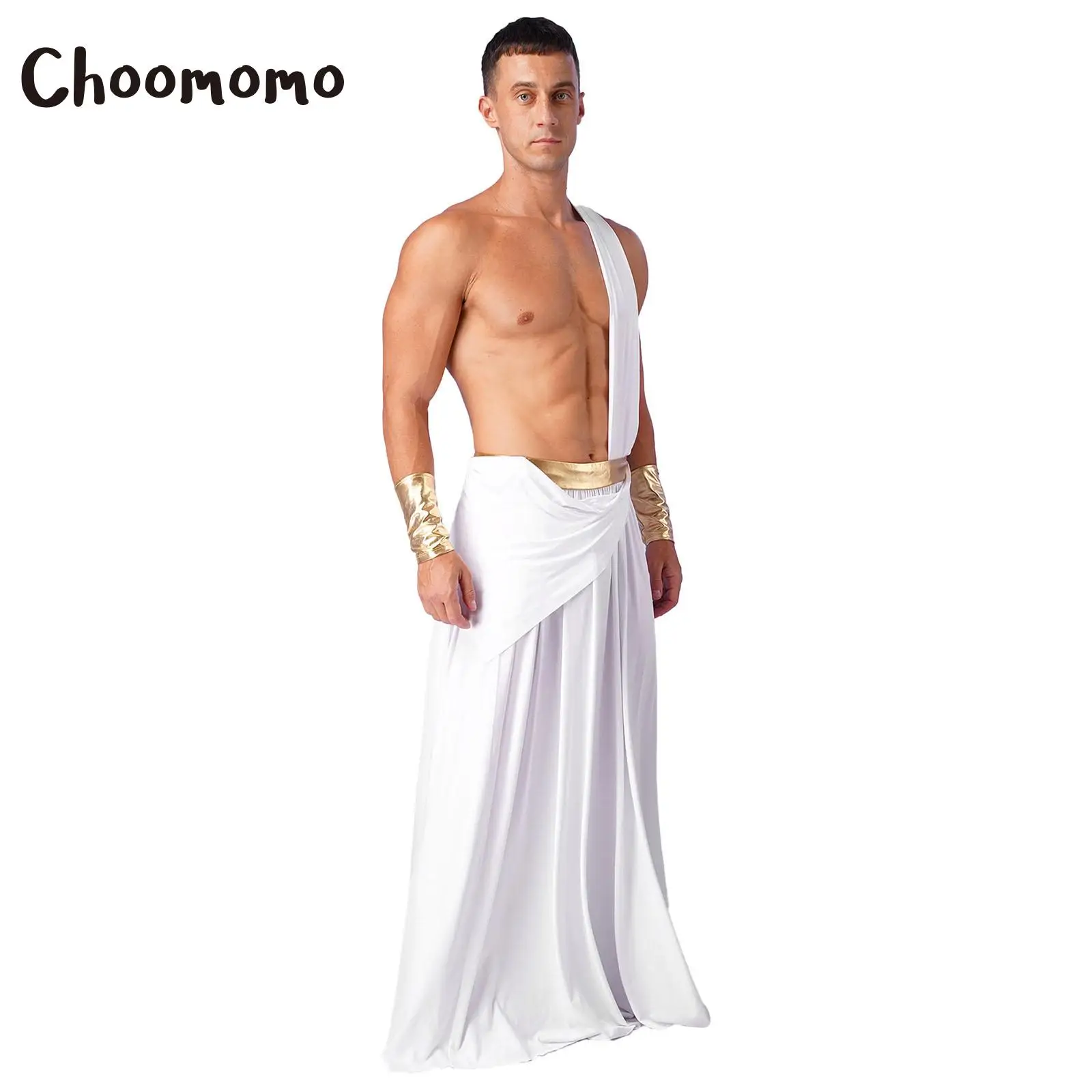 

Adult Mens Ancient Greek God Costume Mythology Roman Emperor Caesar Toga Fancy Dress Carnival Halloween Party Cosplay Costume