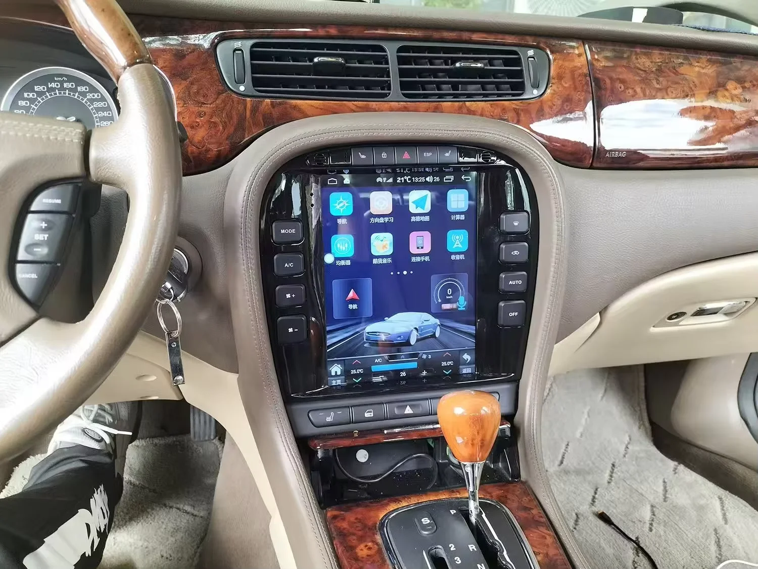 راديو أندرويد للسيارة جاكوار XJ X-TYPE S-TYPE 2004-2011 مشغل وسائط متعددة لاسلكي CarPlay بلوتوث شاشة تعمل باللمس وحدة الرأس
