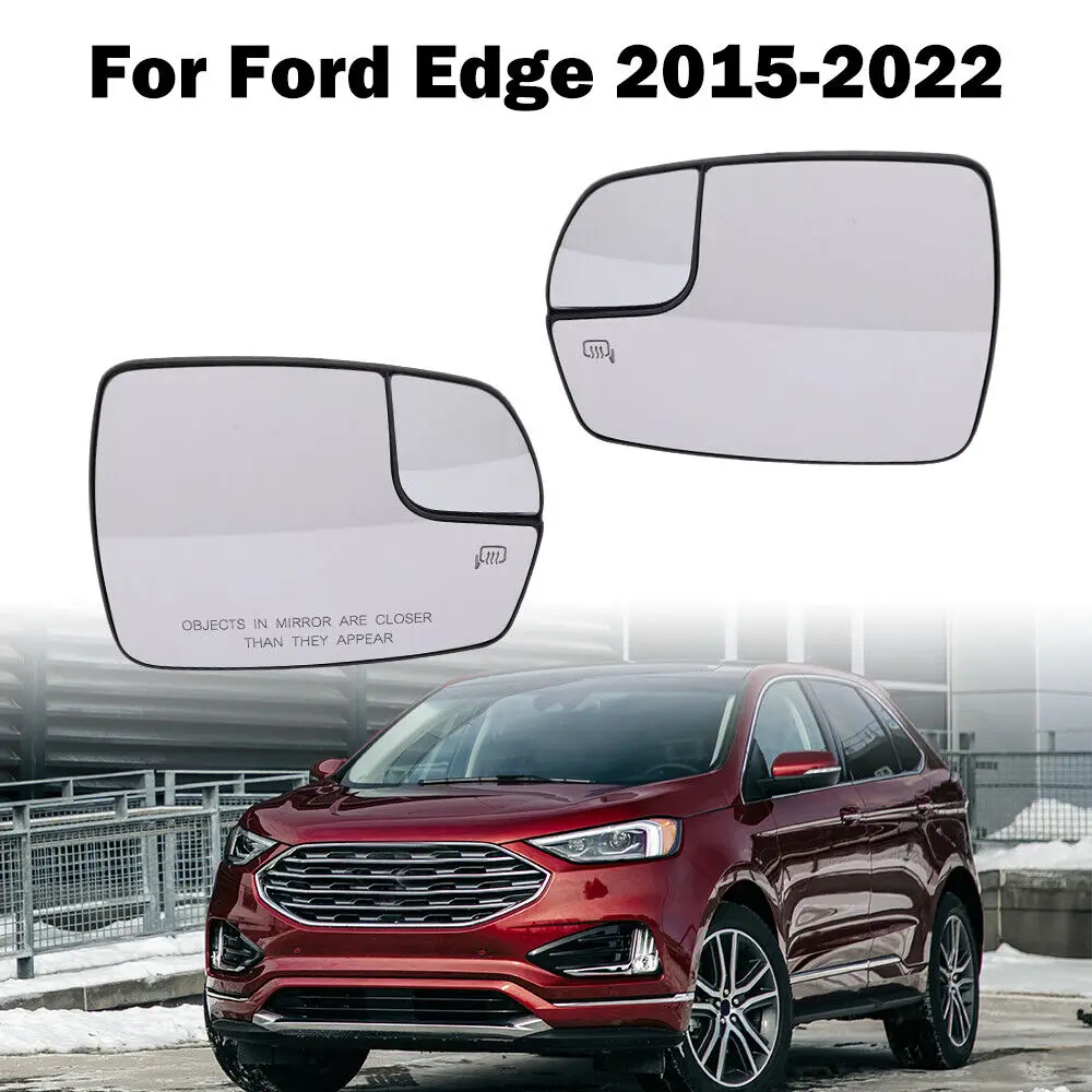 Side Mirror Glass Heated w/Backing Plate & Spotter FIT For Ford Edge 2015-2020 FT4Z17K707B FT4Z17K707H