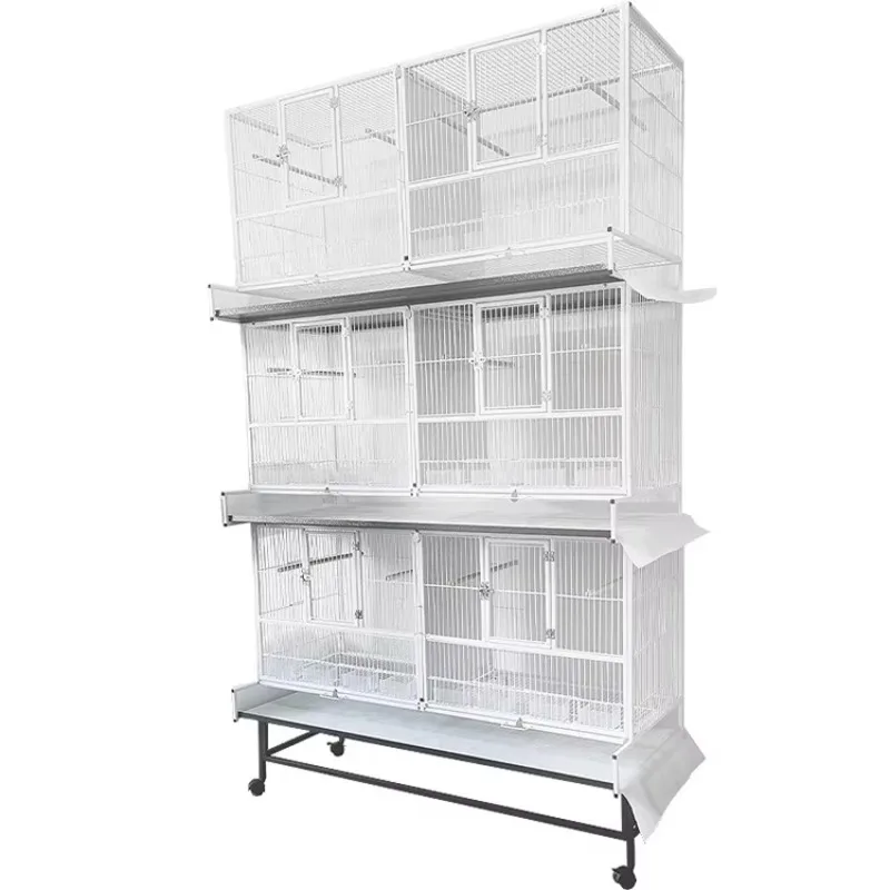

Large Corrosion Resistant Metal Bird Cage Eco-Friendly Powder-Coated Finish Good Ventilation for Parrots Bird Breeding Cage