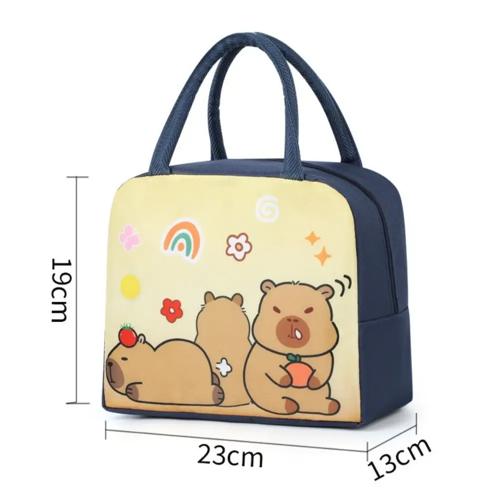 حقيبة غداء معزولة بسعة كبيرة، حقيبة يد متعددة الألوان مقاومة للماء من رقائق الألومنيوم وحقيبة صندوق غداء معزولة بنمط كرتوني