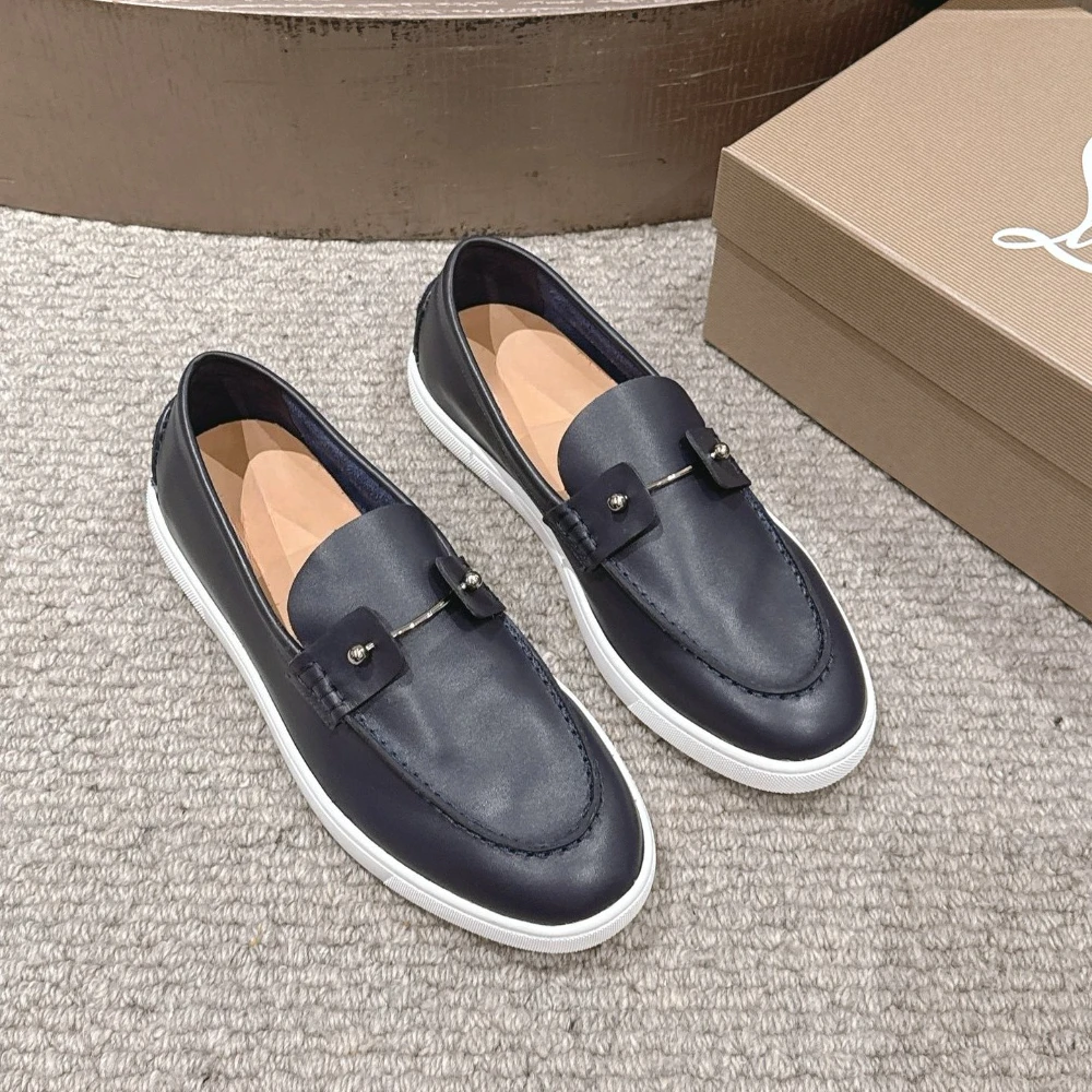 

Luxury Mens Loafers High Quality Leather Slip on Shoes Classic Casual Shoes Flats Non Slip for Office Business Daily Wear