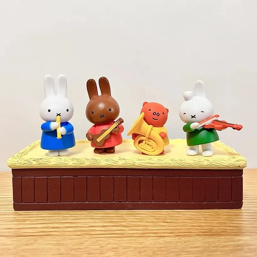 4 قطعة بانداي الأصلي غاشابون ميفي أنيمي عمل الشكل منقوع ميلاني لعب للأطفال هدية تحصيل نموذج الحلي