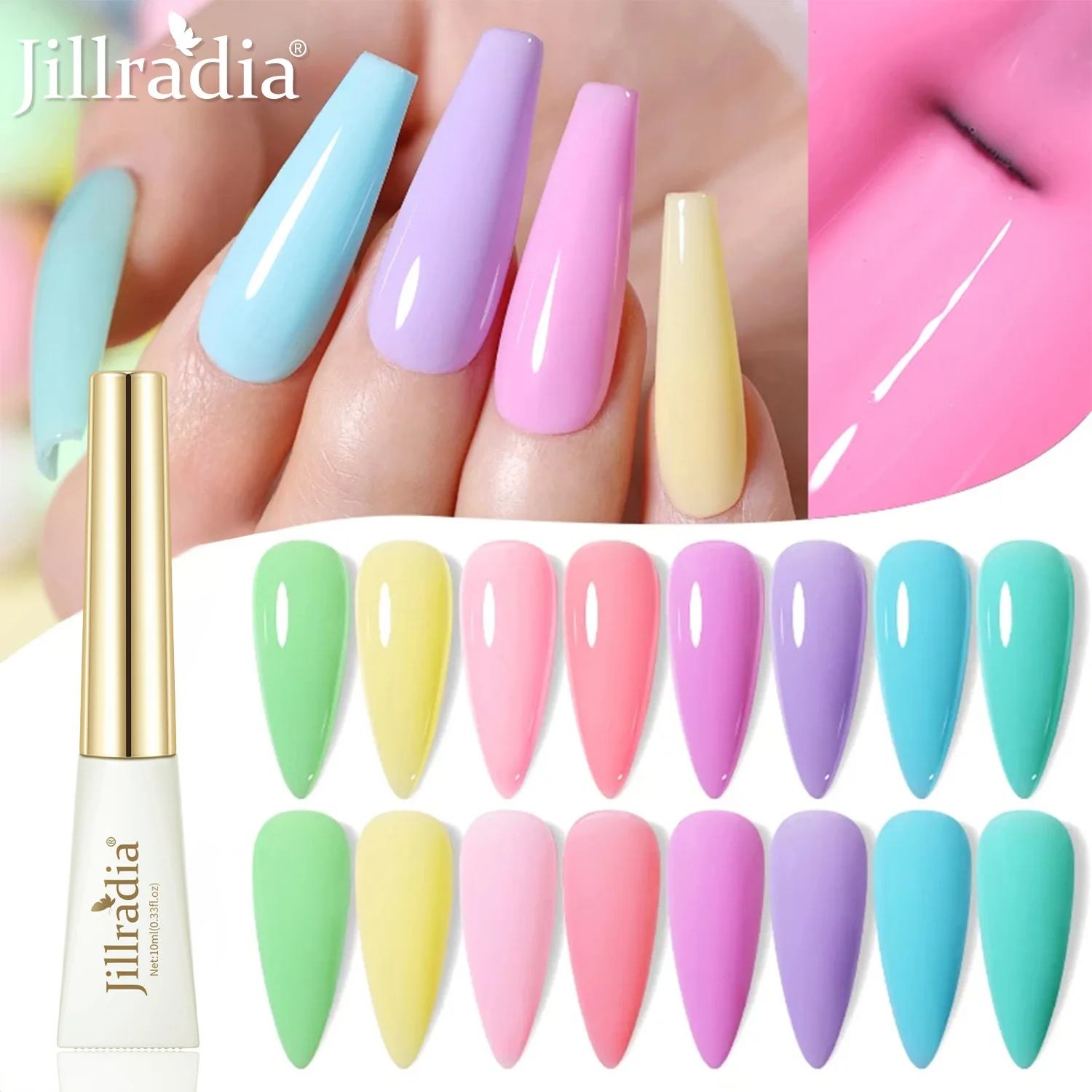 

Candy colored nail polish glue 10ml new summer Color gel uv Semi- permanent seedling varnish manicure supplies for professionals