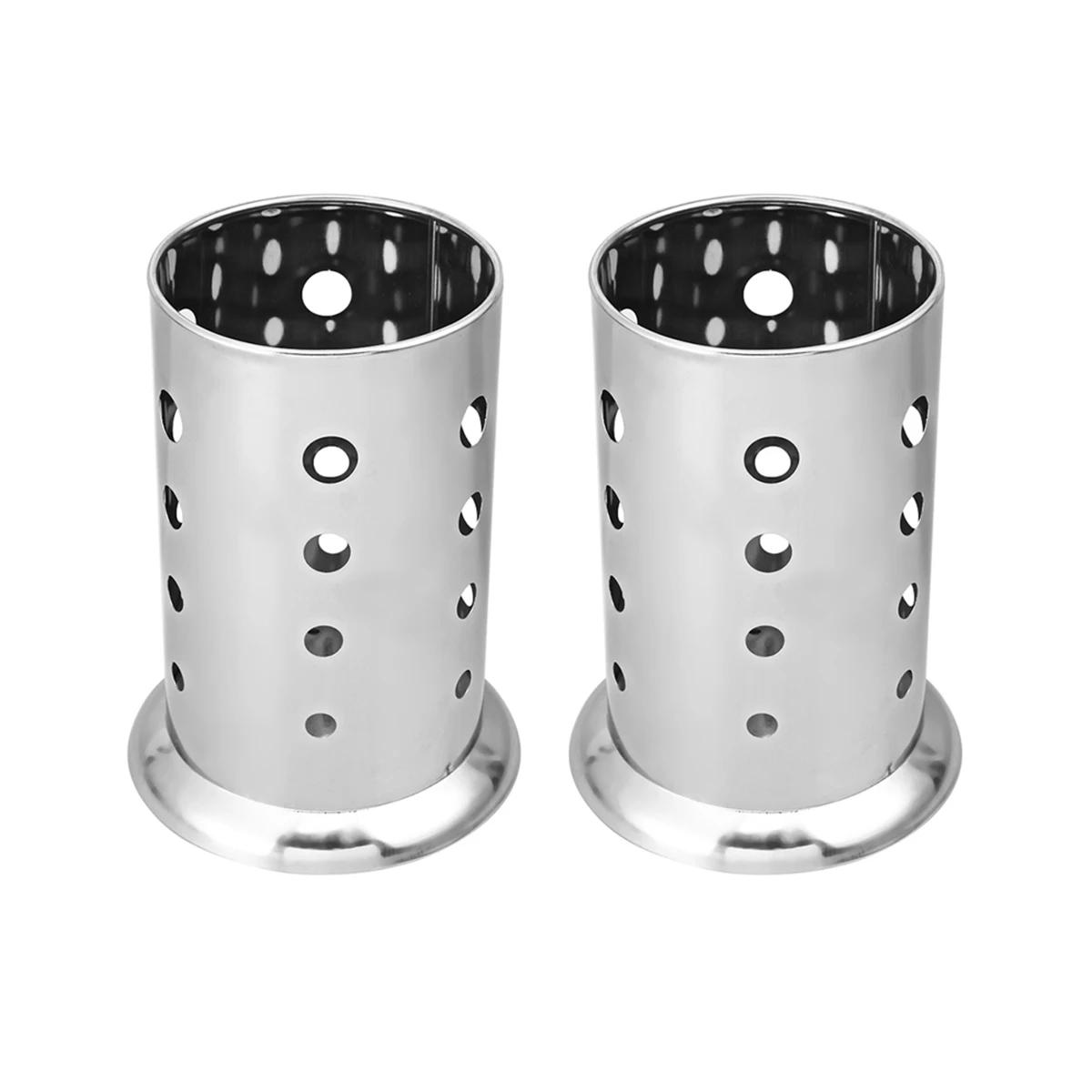 

2 pcs Stainless Steel Chopsticks Holder Rustproof Waterproof Widen Base Cutlery Holder Tableware Drying Rack Spoons Forks