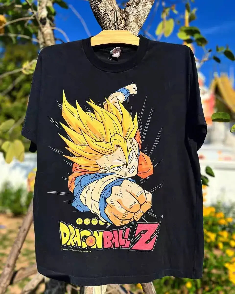 

Anime Dragon Ball Cosplay Men's T-Shirt Pure Cotton Loose Large Casual Sports Fitness Summer New Harajuku Clothing