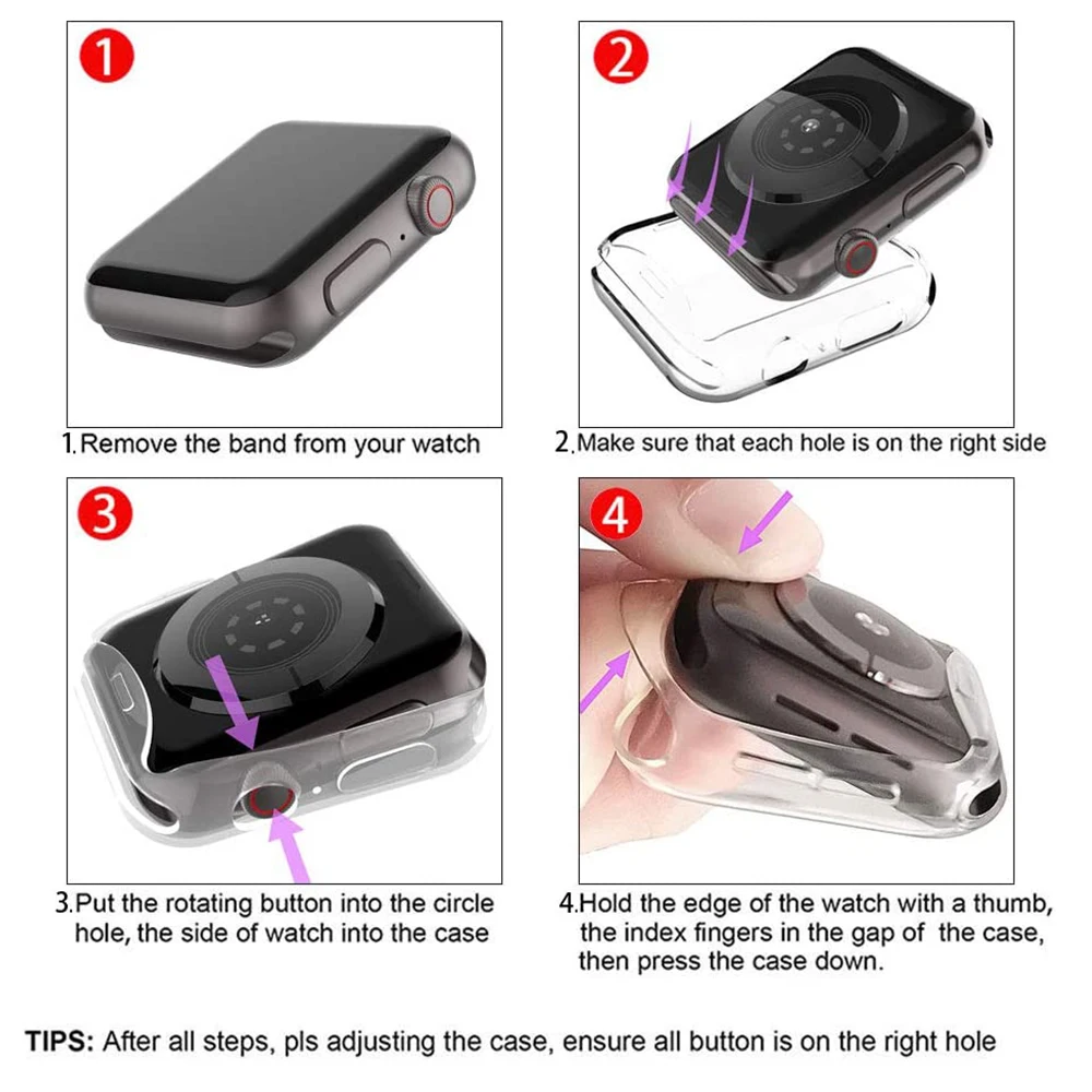 Защитная пленка для экрана Apple Watch Case Ultra 2 49 мм 41 мм 44 мм 40 мм 42 мм Чехол-бампер из ТПУ Аксессуары для IWatch Series 9 8 7 SE 6