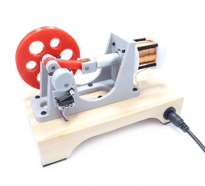 DIY Electromagnetic Engine Model Single Cylinder Piston Engine, Physics Course Teaching Experiment