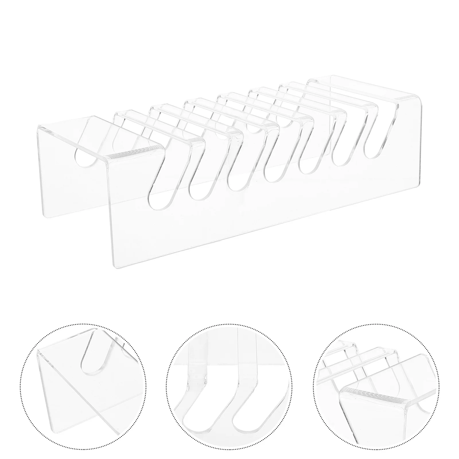 

7-слотовый ящик для хранения телефона, прозрачный акриловый настольный органайзер для мобильных телефонов, планшетов, классной офисной настольной подставки