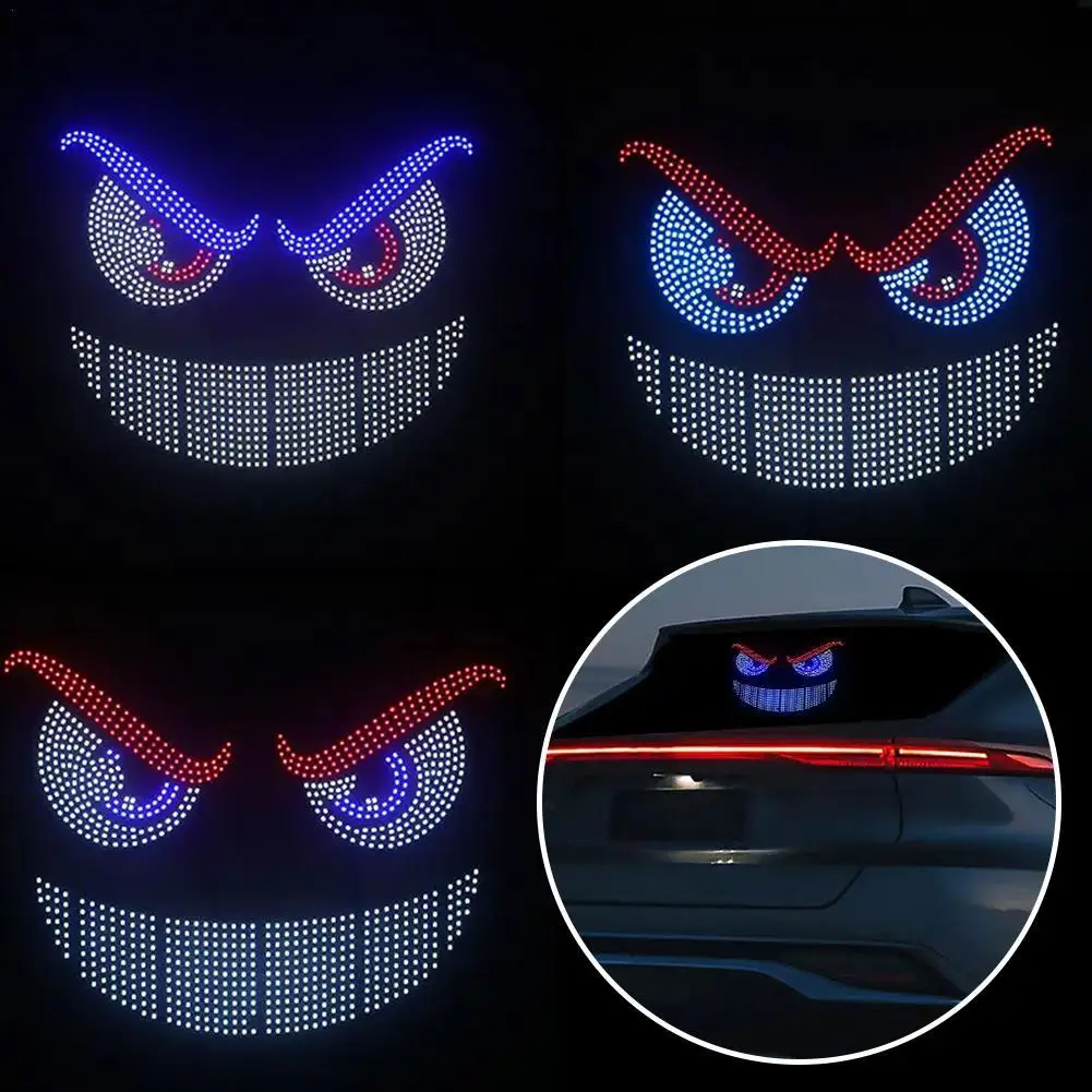 

Demon Led Eyes For Car Animated Windshield Matrix Pixel Panel Display RGB Evil Truck Eyes LED Screen 11 Mode USB ﻿