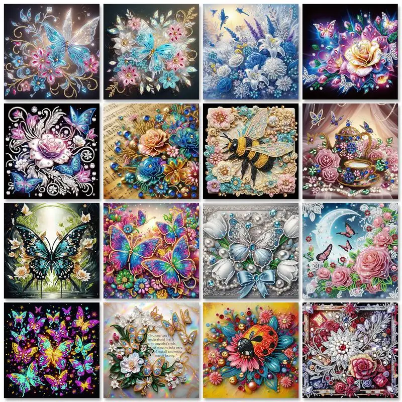 

Diamond Painting Kits for Adults,Butterfly Special Shape Diamond Art for Beginners,Diamond Art Painting for Home Decoration Gift