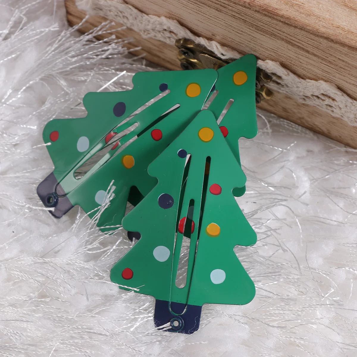 

12 шт., рождественские заколки для волос, детские заколки для девочек, аксессуары для волос с рисунком дерева, праздничные вечерние рождественские заколки