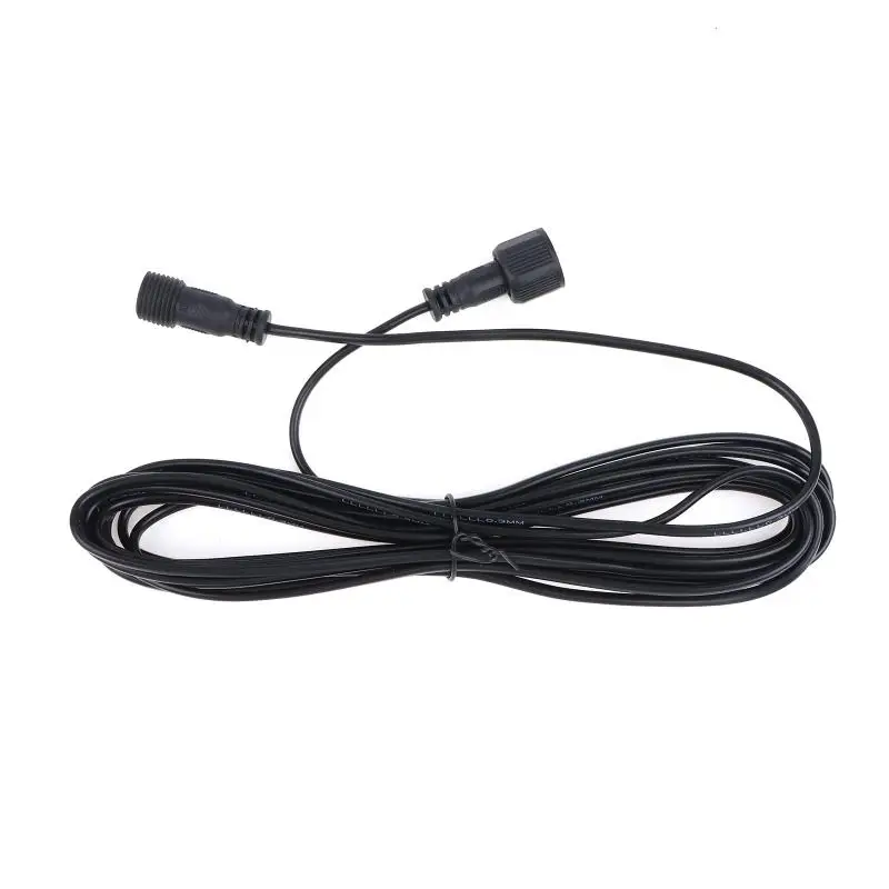 【S】5M Low Frequency Universal Solar Spotlights Waterproof Cord Extension Cable 2Pin Male To Female Connector Floodlight Cable