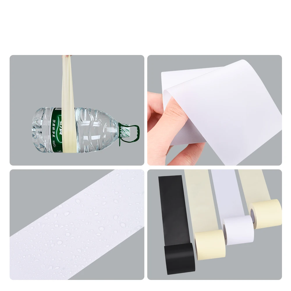 شريط واقي من الشمس لتكييف الهواء بطول 10 أمتار، أبيض وأسود مقاوم للماء، حماية من التعادل، وحدة خارجية لتزيين الملء