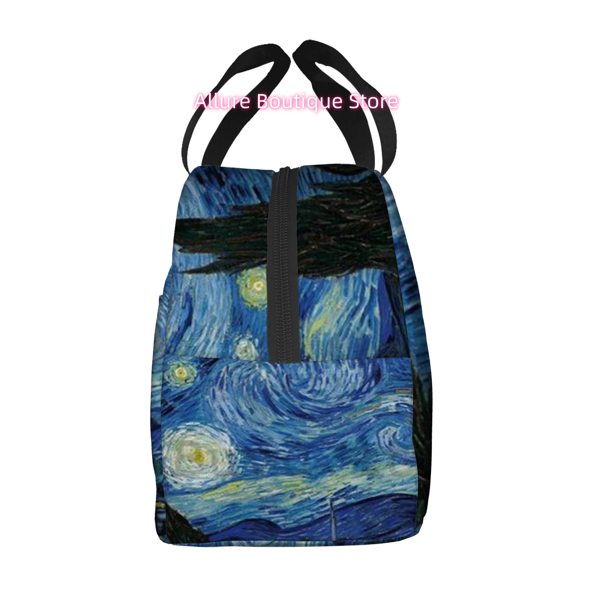 1pc, Van Gogh's Starry Night Printed Thermal Bag, Insulation Bag, Insulated Bag. Not for Food Contact. Suitable for Home, Restau