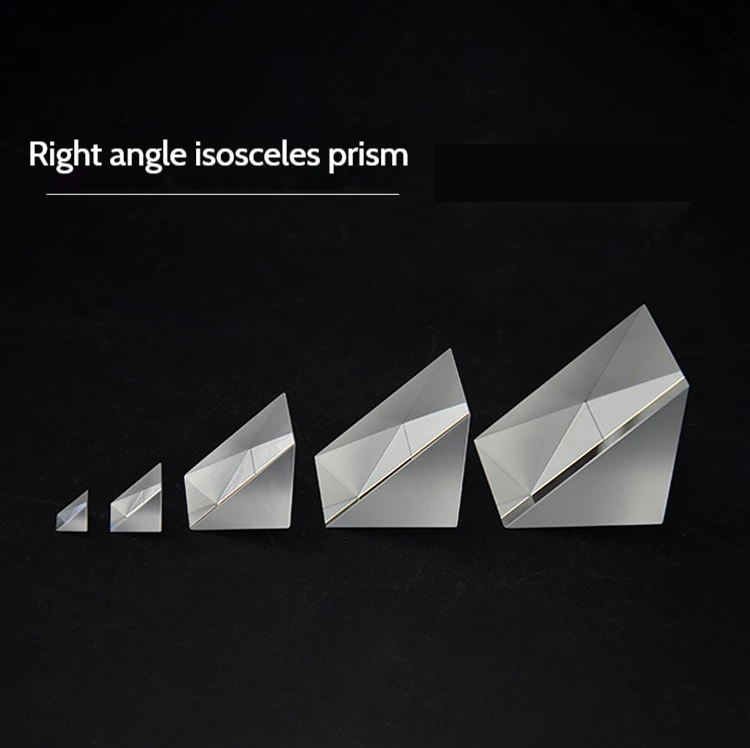 Right Angle Prism Optical Glass Uncoated 90 Degree Refraction High Precision Instrument Isosceles Right Angle Prism