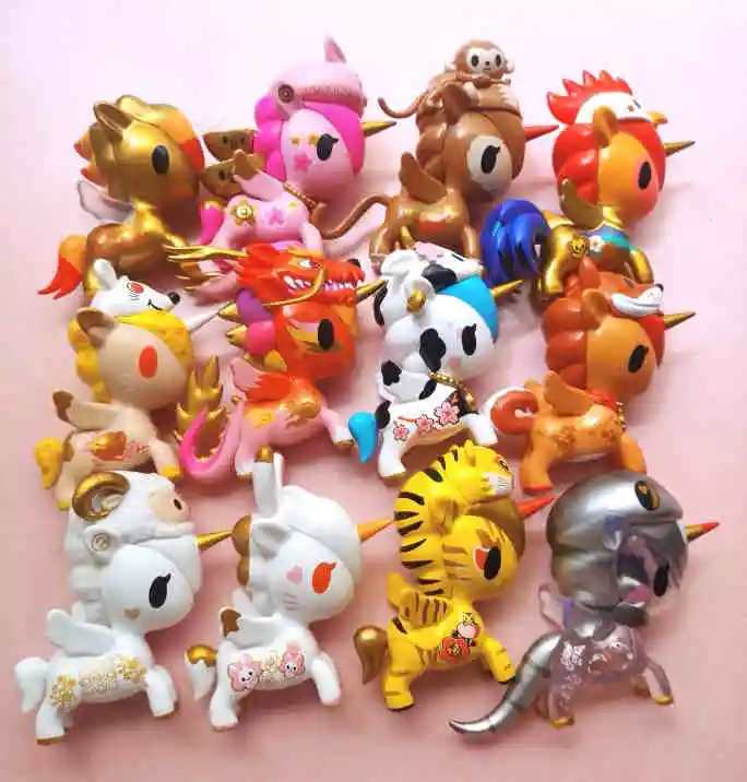 Hot Blind Box Toy Tokidoki Bag Unicorn Zodiac Guardian Blind Box Anime Character Figurine Model Gift Desktop Decoration For Gift