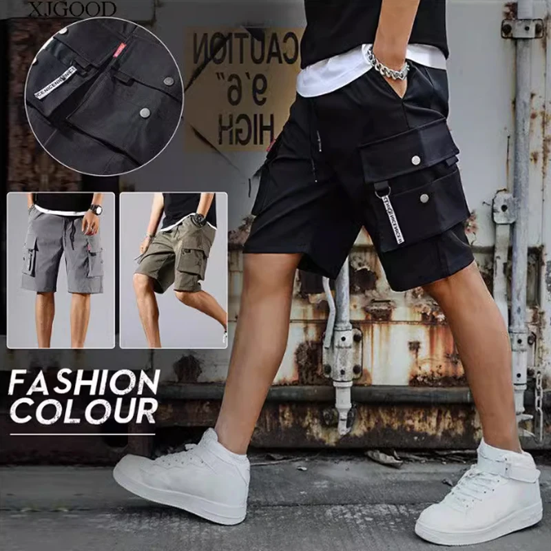 Cargo Shorts Men\'s fashion summer ins casual casual pants students trend port wind pants