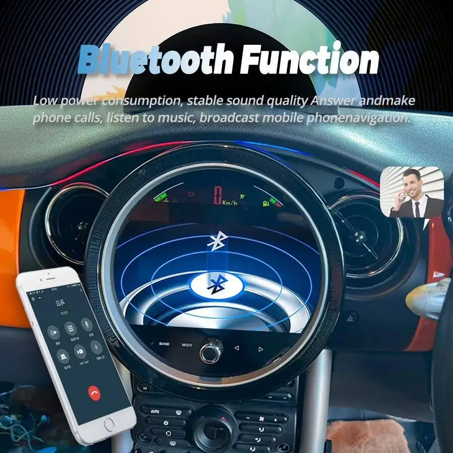 9 "أندرويد 15 Autoradio لسيارات BMW ميني كوبر R50 R52 R53 2004-2007 ستيريو سيارة لتحديد المواقع والملاحة مشغل وسائط متعددة Carplay رئيس وحدة