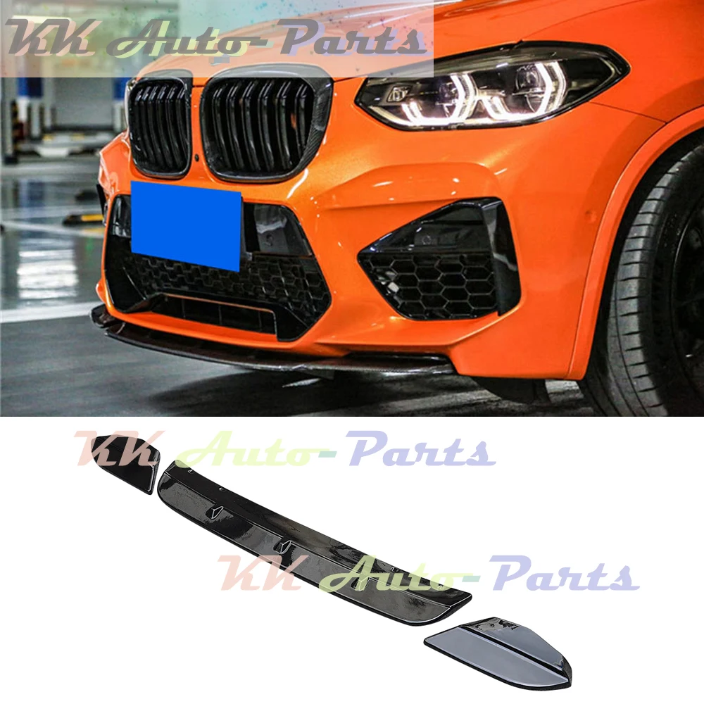 ABS Front Spoiler Bumper Chin Lip Splitters Protector Auto Tuning 3PCS For BMW X3M X4M F97 F98