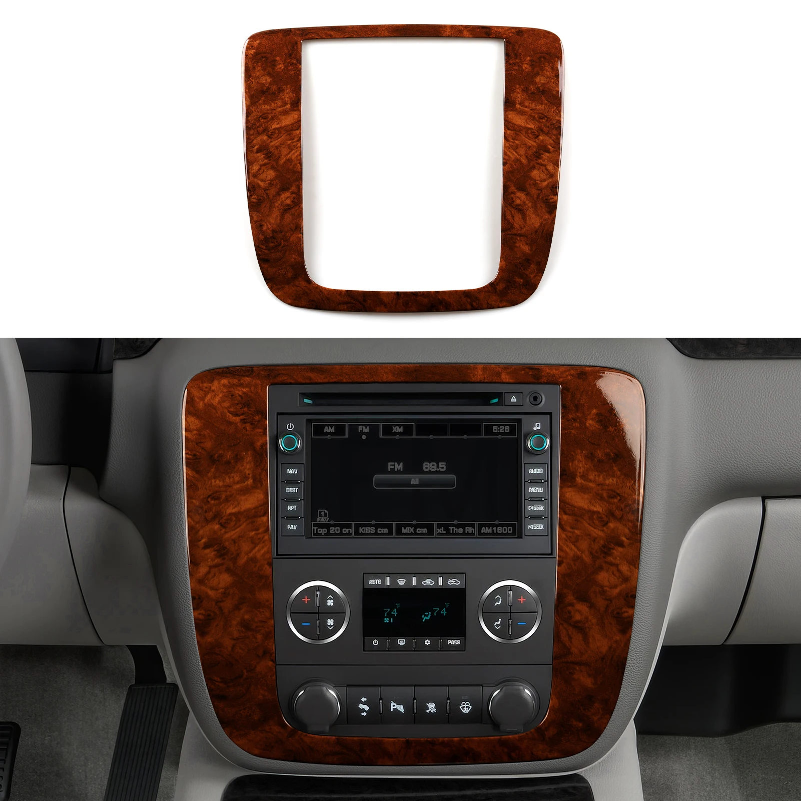 Car Central CD Climate Regulation Panel Interior Sticker For Chevrolet Avalanche Silverado Suburban Tahoe GMC Sierra Yukon XL