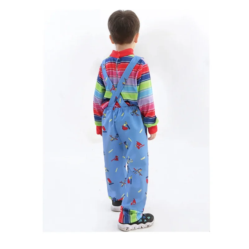 New 2025 Anime Child's Play Cosplay Costumes Bride of Chucky Cos Costume Girls Horror Scary Boy Jumpsuits Party Halloween ★ ★ ★