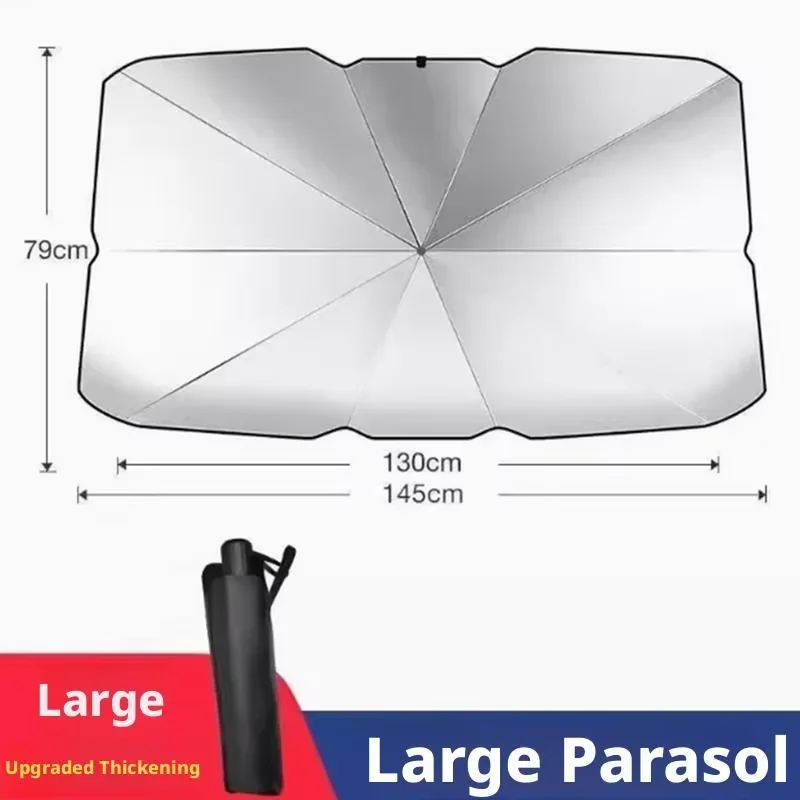 Portable Car Sunshade Inside Front Windshield UV Sun Protector Insulation Sun Block UV Protectant Dash Cover image 3