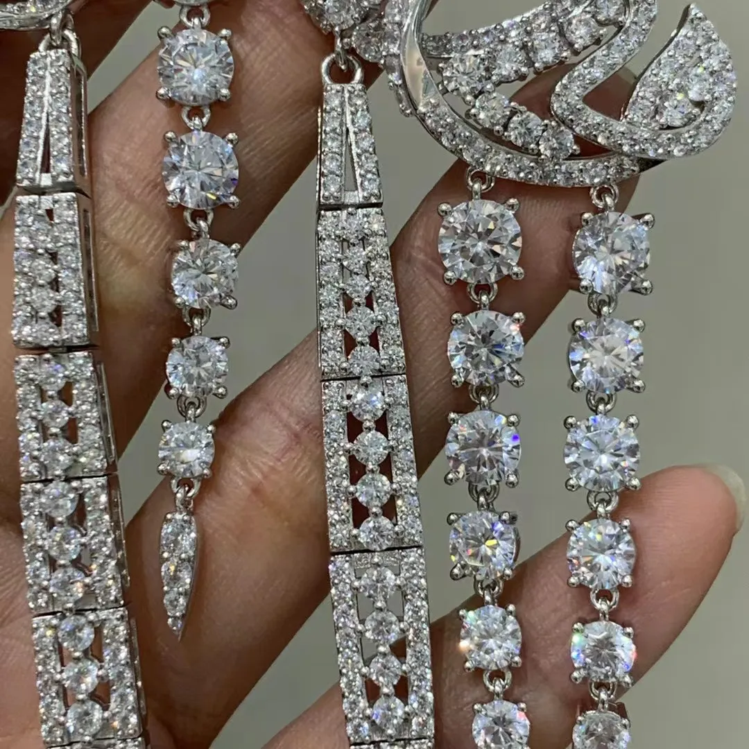 بروش شرابات على شكل فيونكة كبيرة لاستنساخ اللوفر الإمبراطورة يوجني نابوليون 925 من الفضة الإسترليني مع جوهرة الزركون الفاخرة