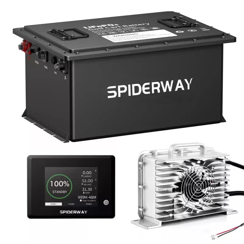 

48V (51.2V) 105Ah LiFePO4 Lithium Battery w/ Charger for Golf Cart Sloar Marine Off-Grid 6000 Cycle 5376 Wh IP67