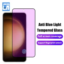 Full Coverage  Anti Blue Light Tempered Glass For Samsung Galaxy S23 S24 Ultra Screen Protectors For Samsung S22 S21 Plus Film