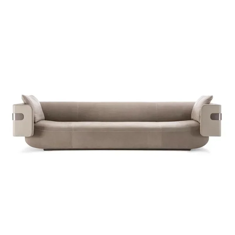 

Light Luxury Sofa Modern Large Family Villa Minimalist Leather Sofa Module Combination Sofa
