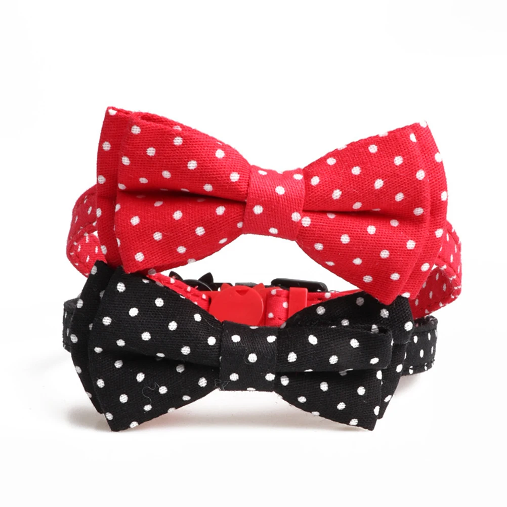 

Dog Collar Bow Tie Felt Collar Neck Decoration Bell Adjustable Soft Pet Bow Ties With Bell Neck Chain Pet Supplies