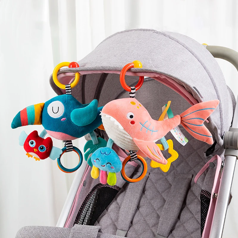 Hochet pour nouveau-nés de 0 à 12 mois, jouets suspendus pour poussette, landau pour tout-petits, chariot en peluche, cloche, jeux de développement pour bébés