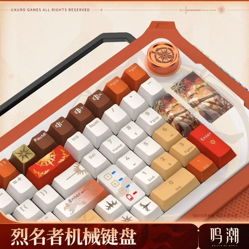 Wuthering Waves Augusta Figure Mechanical Keyboard Three-Mode Connection RGB lighting 102 keys 1.9-Inch Display Keyboard Gifts