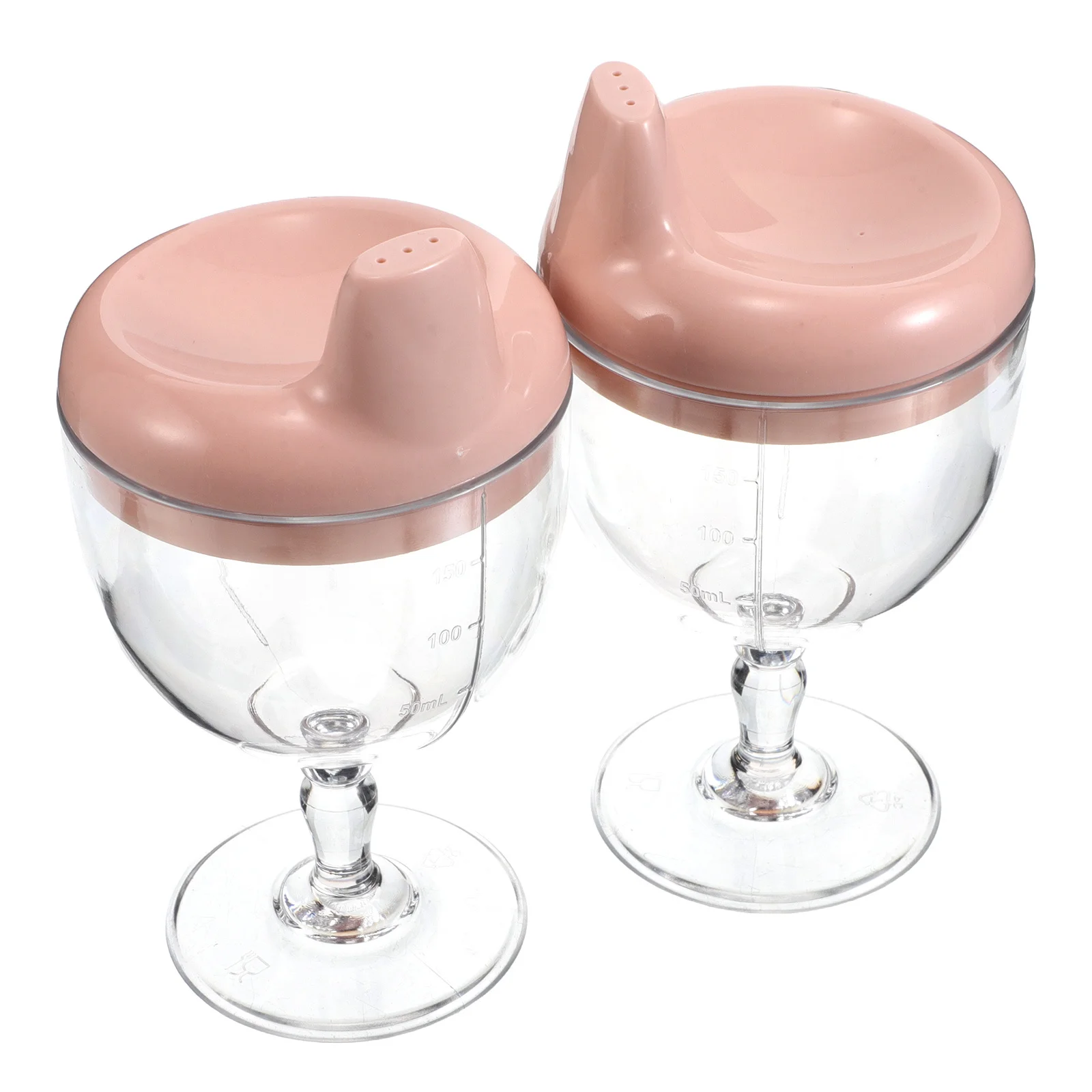 

2Pcs Clear Sippy Cups for Toddlers Unbreakable Plastic Kids Drinking Cup with Lid Safe for Juice Milk Daily Use