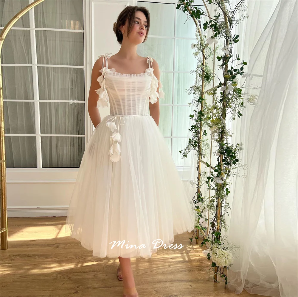 

Mina Customized Backless Luxurious Women's Evening Dresses for Formal Occasions Sleeveless Flower Boat Collar Translucent 2025