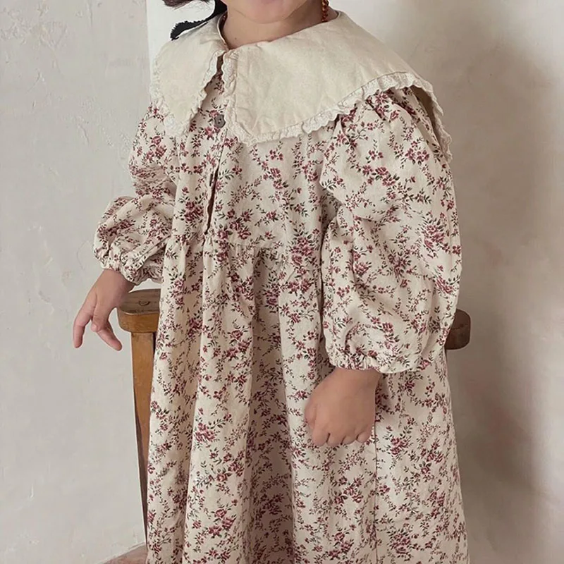 Vestido floral Milangel para niña – Otoño - imagen 4