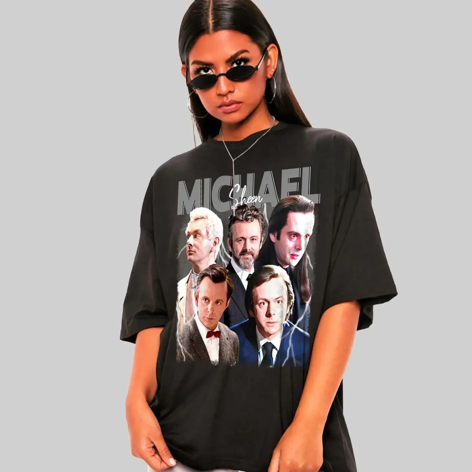 Michael Sheen Fan T Shirt Crewneck  vintage Washed fashion Stylish Soft graphic Unisex Versatile Top For Everyday Wear