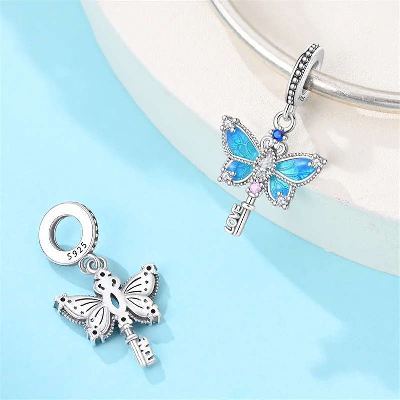 New 925 Sterling Silver Dreamy Magic Key Charms Pendant For Women Fit Original Bracelet DIY Birthday Party Jewelry Gifts